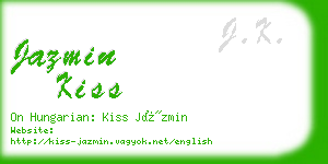 jazmin kiss business card